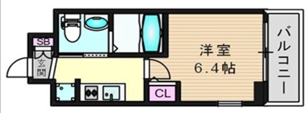 大国町駅 徒歩5分 2階の物件間取画像